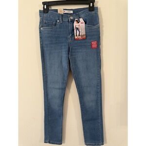 Levi's‎ Jeans Girls 12R 711 Skinny Stretch Adjustable Waist Band Light Wash NWT